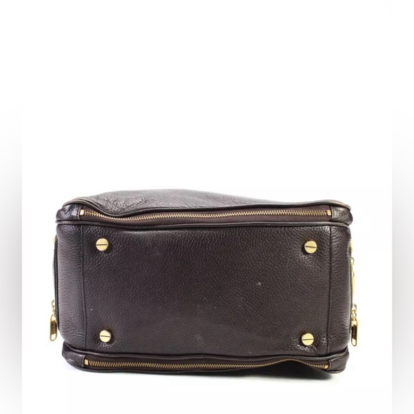 NWOT genuine leather brown pebbles Alexis Hudson Handbag gold toned hardware - Picture 6 of 16